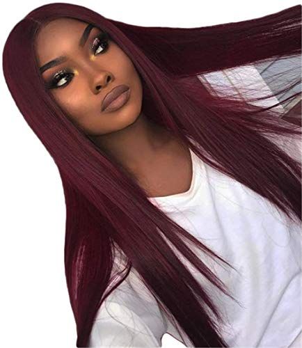 Silky Straight Maroon Brazilian Wig (Grade 11A) - 20"