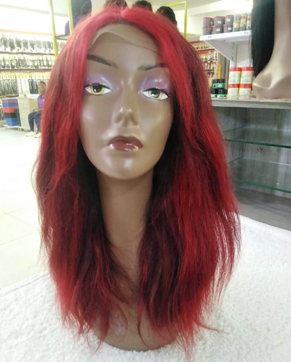 Brazilian Hair Wig 16" Maroon