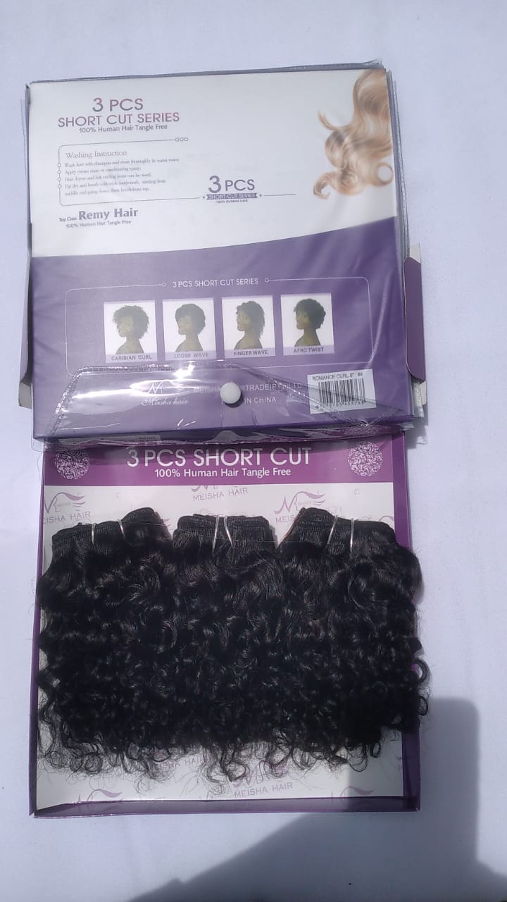 Remy Hair Short Cut Series 3pcs Meghan Hair