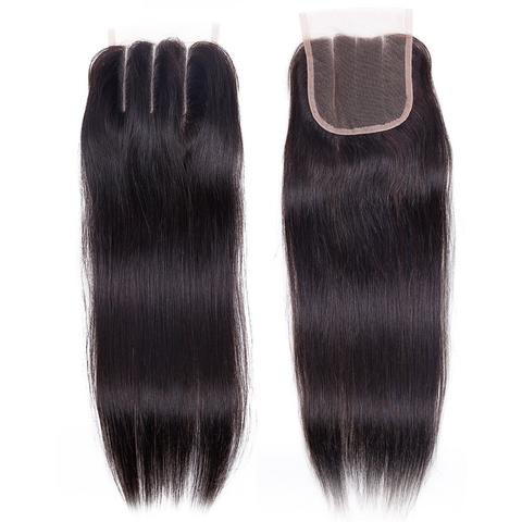 4x4 Three Part Lace Closure - Brazilian Straight Hair