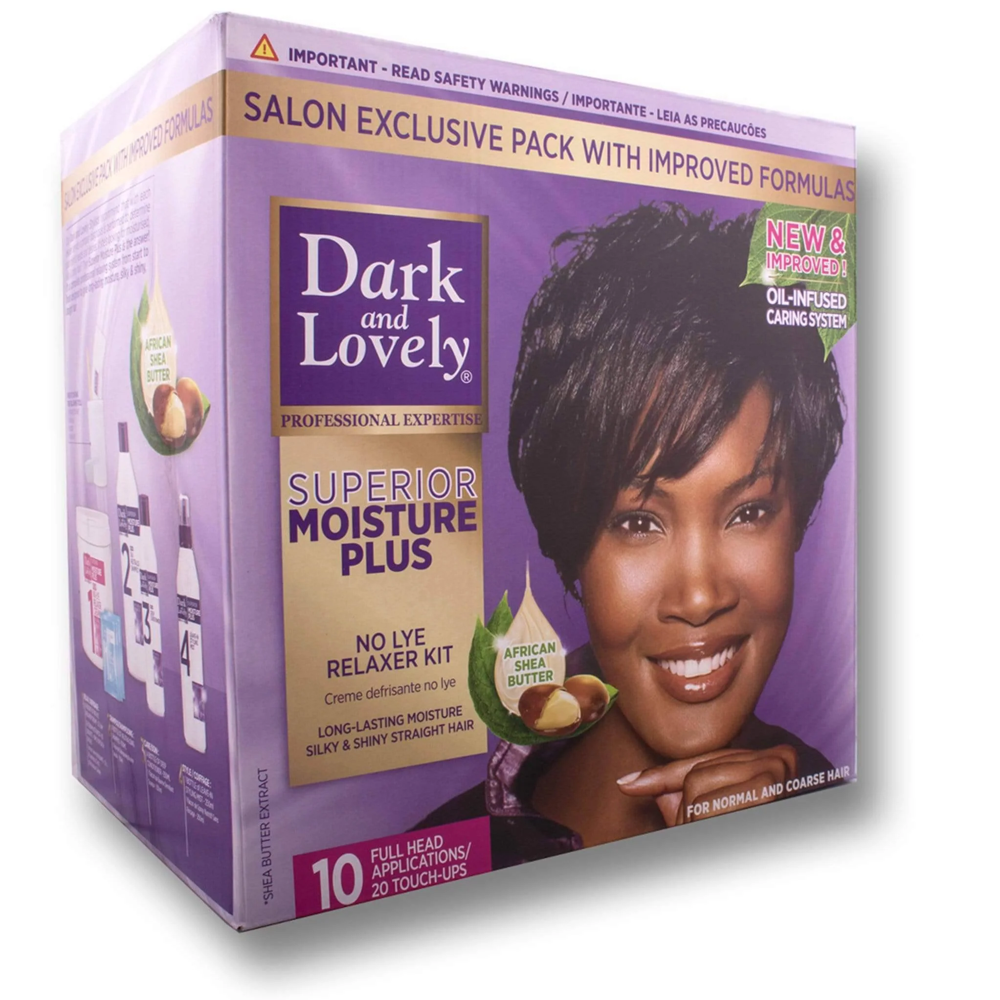 Dark & Lovely Superior MoisturePlus No Lye Relaxer Kit Salon Exclusive Pack With 10 Applicators