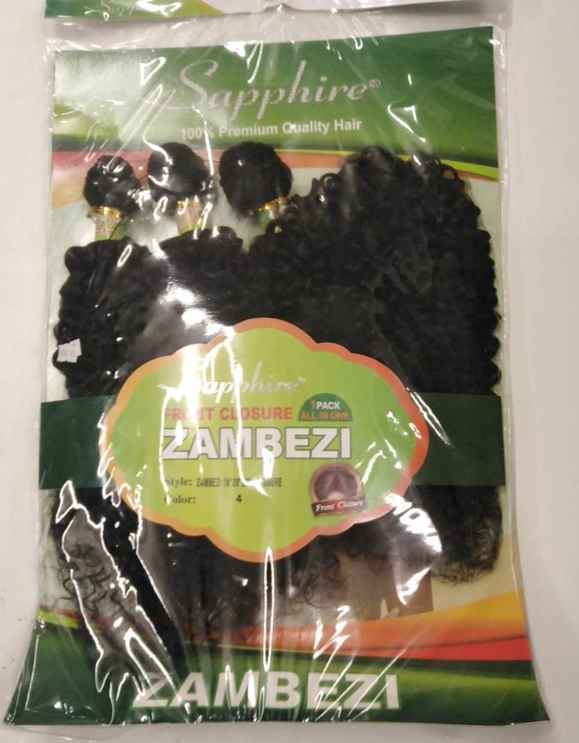 Saphire Bundles & Front Closure Zambezi 100% Premium Quality Hair All in One Pack