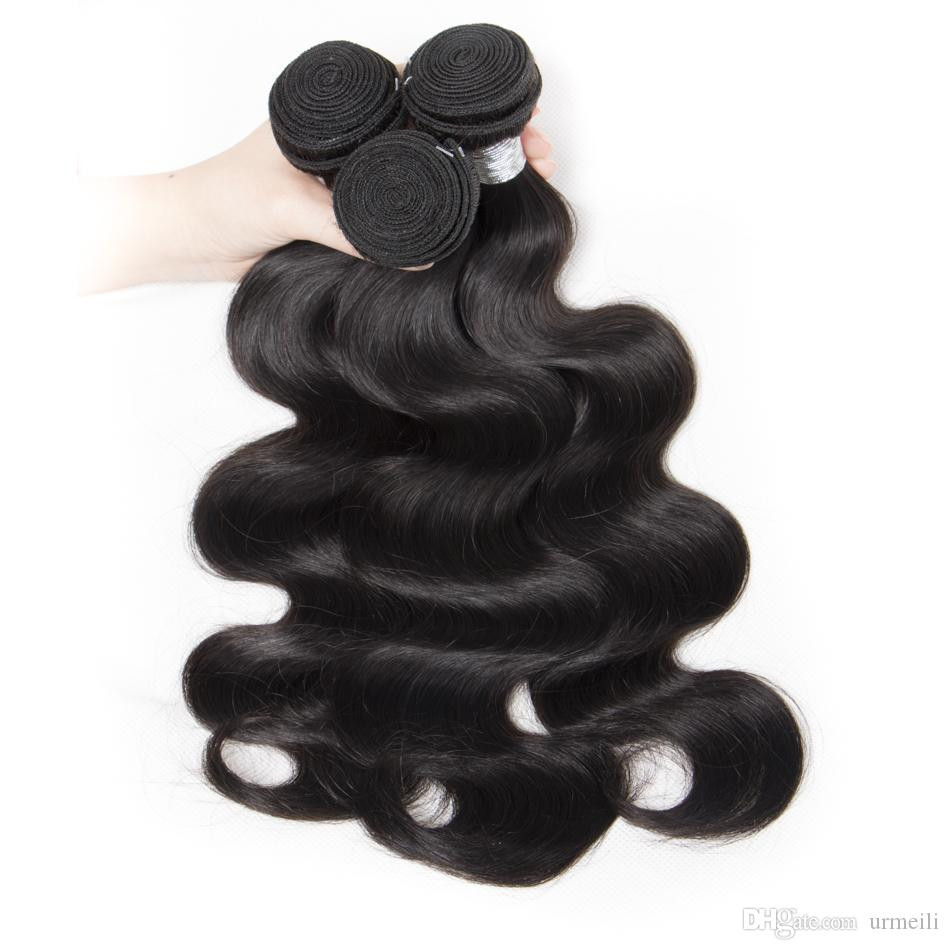 Premium Quality Human Hair 3 Bundles Plus Closure - Body Wave - Grade 12