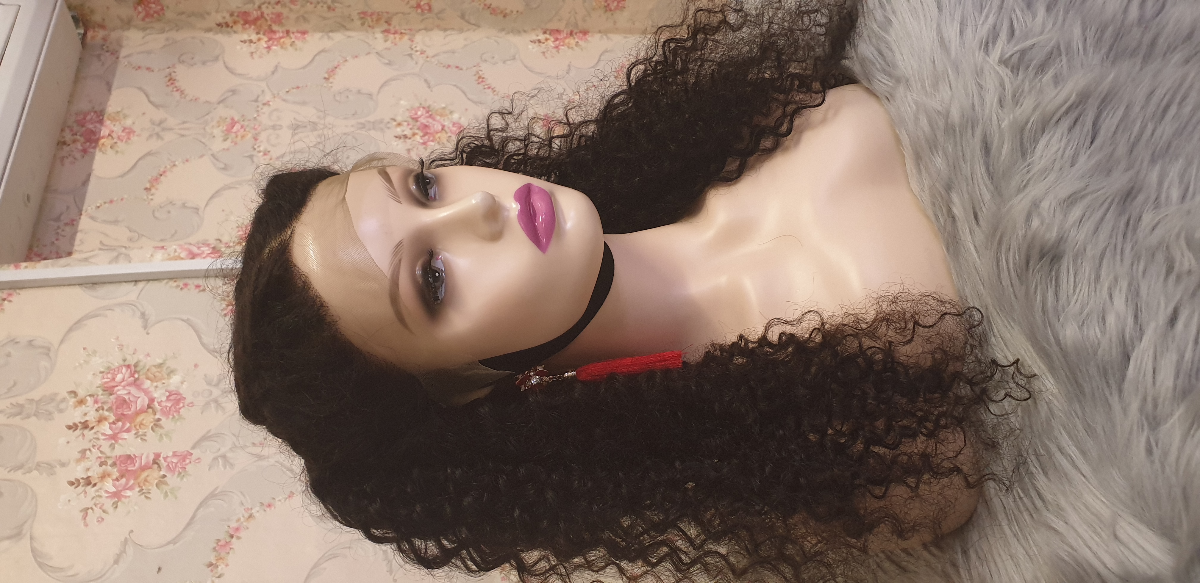 22-Inch Frontal Peruvian Deepwave Curly Wig